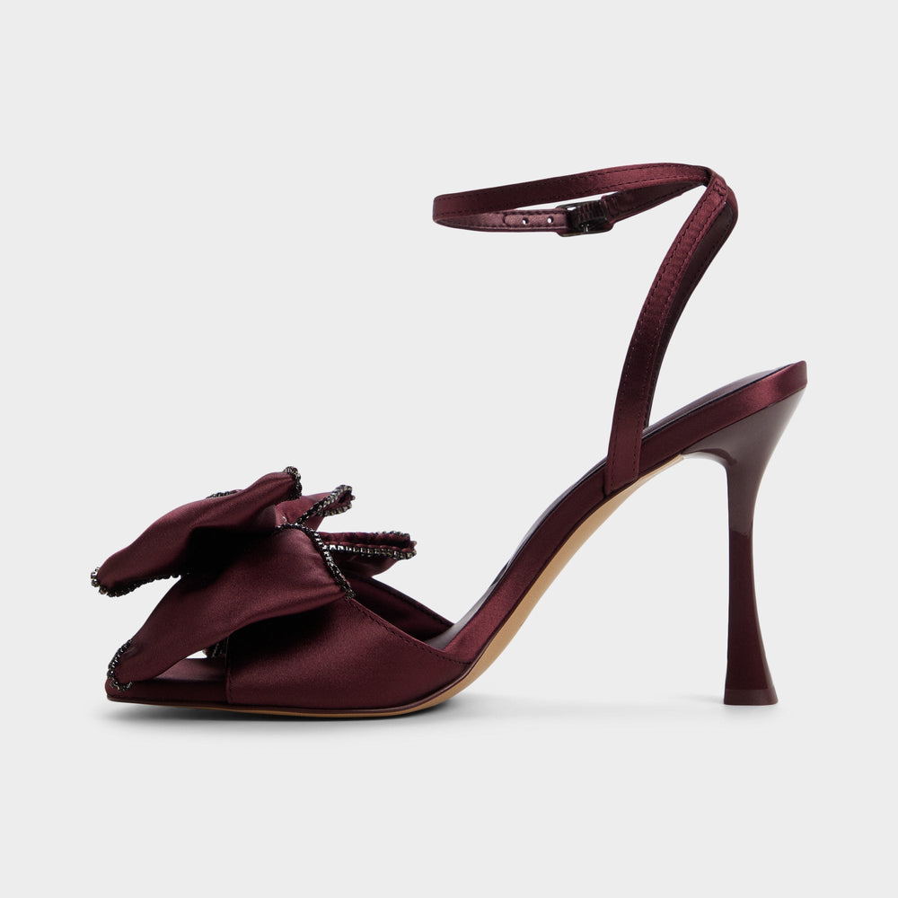 Aldo Tinsel in Bordo - Strappy heeled sandal, Stiletto heel Bordo