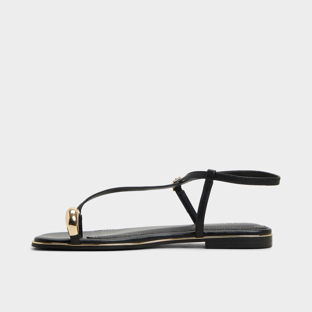 Aldo Jomalina Black Women's Flats - Strappy flat sandal Black