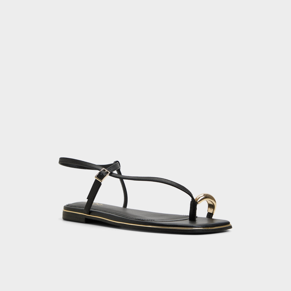 Aldo Jomalina Black Women's Flats - Strappy flat sandal Black