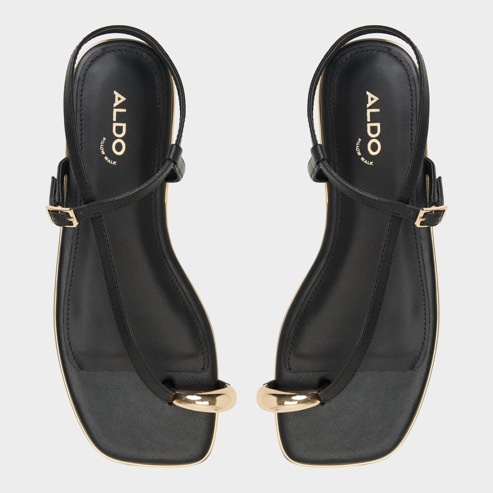 Aldo Jomalina Black Women's Flats - Strappy flat sandal Black