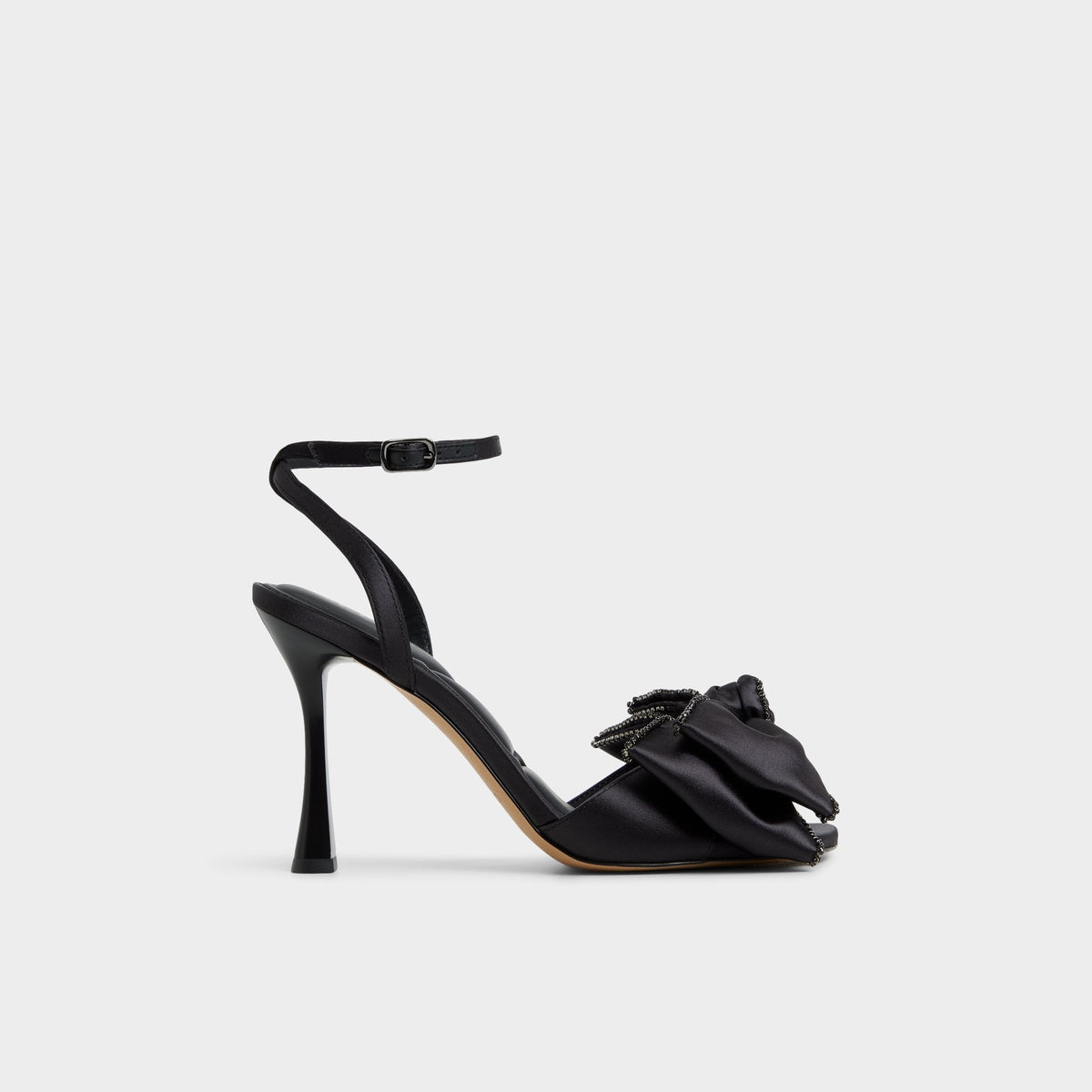 Aldo Tinsel in Black - Strappy heeled sandal, Stiletto heel Black