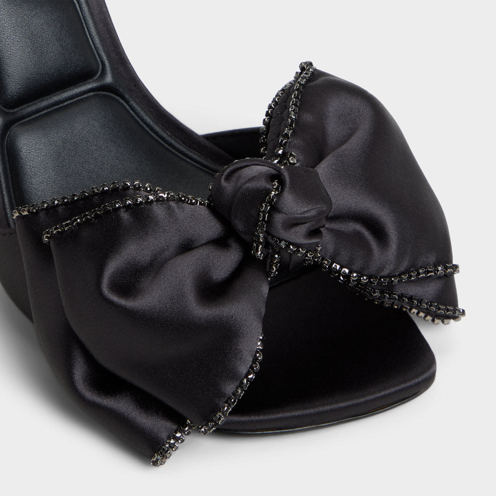 Aldo Tinsel in Black - Strappy heeled sandal, Stiletto heel Black