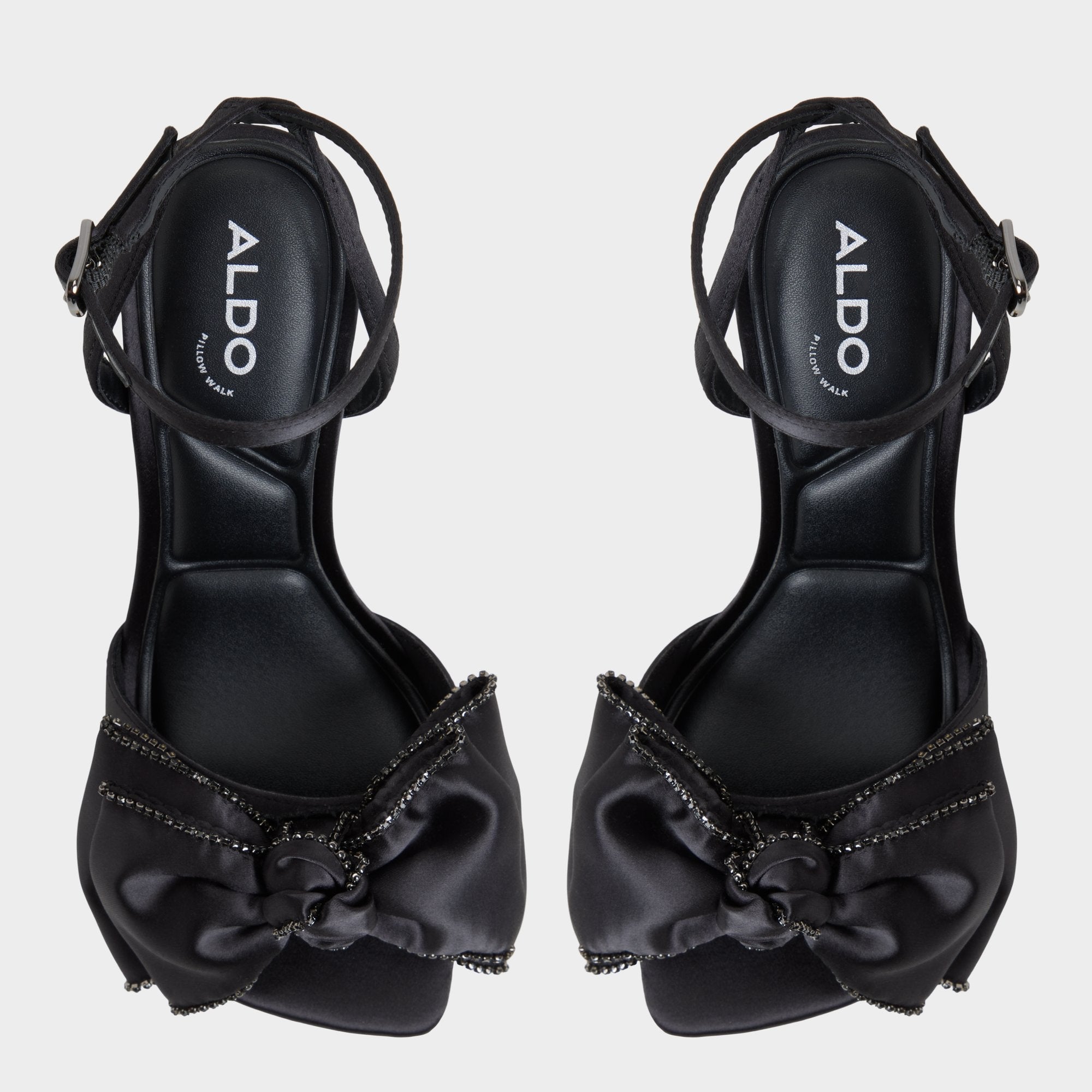 Aldo Tinsel in Black - Strappy heeled sandal, Stiletto heel Black