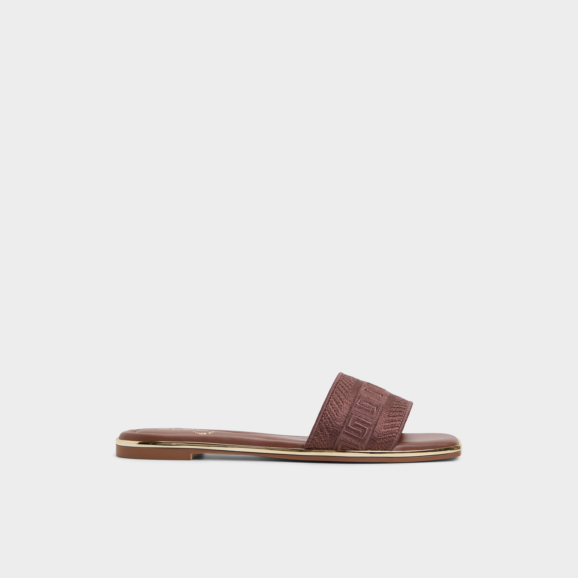 Aldo Oceania Medium Brown Women's Flats - Slide sandal Medium Brown