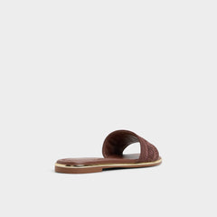 Aldo Oceania Medium Brown Women's Flats - Slide sandal Medium Brown
