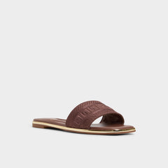 Aldo Oceania Medium Brown Women's Flats - Slide sandal Medium Brown