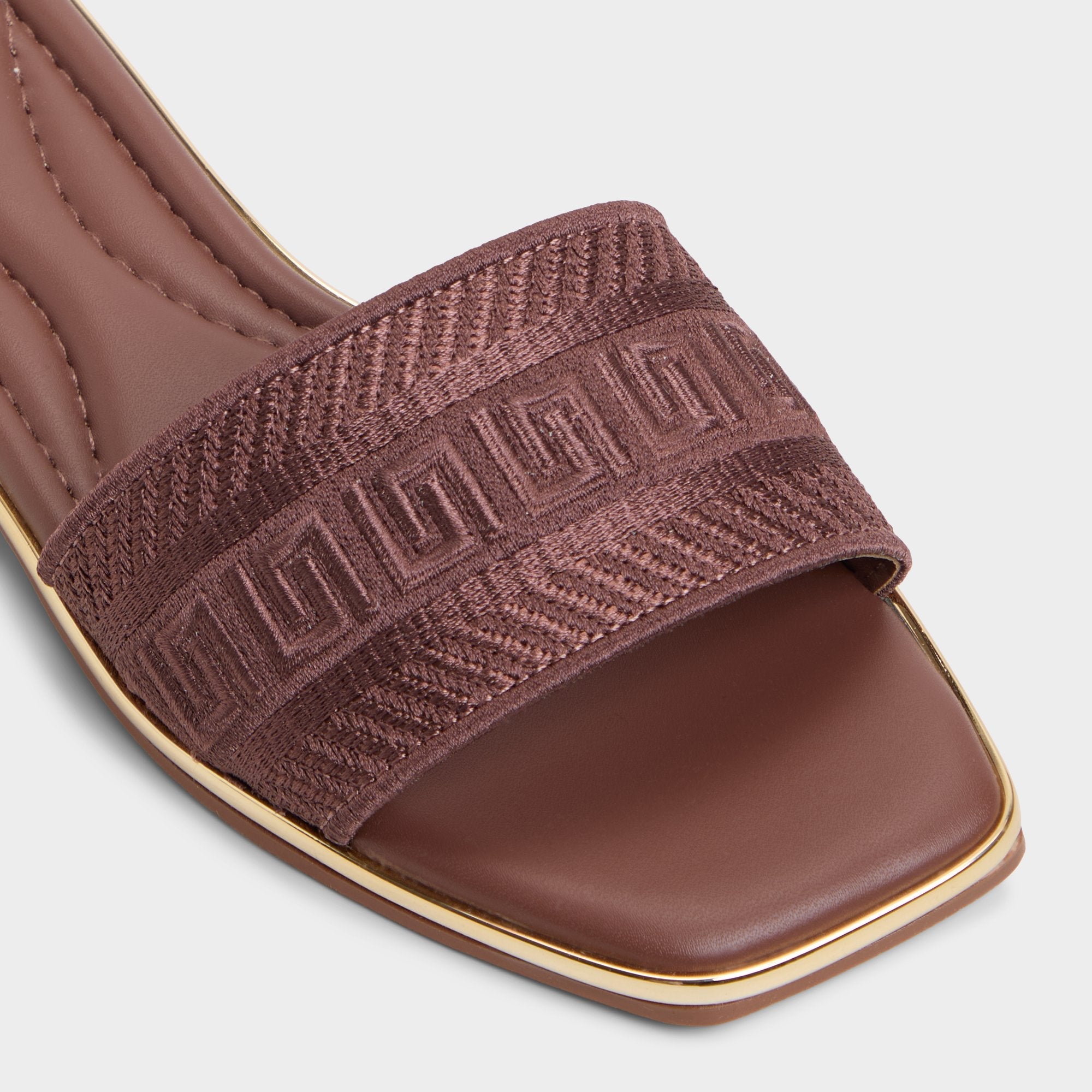 Aldo Oceania Medium Brown Women's Flats - Slide sandal Medium Brown
