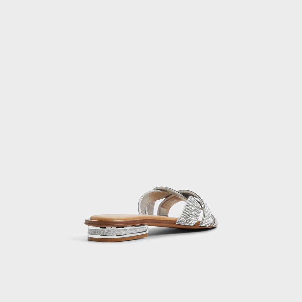 Aldo Ormeley Silver Women's Iridescent metallics - Slide sandal Silver