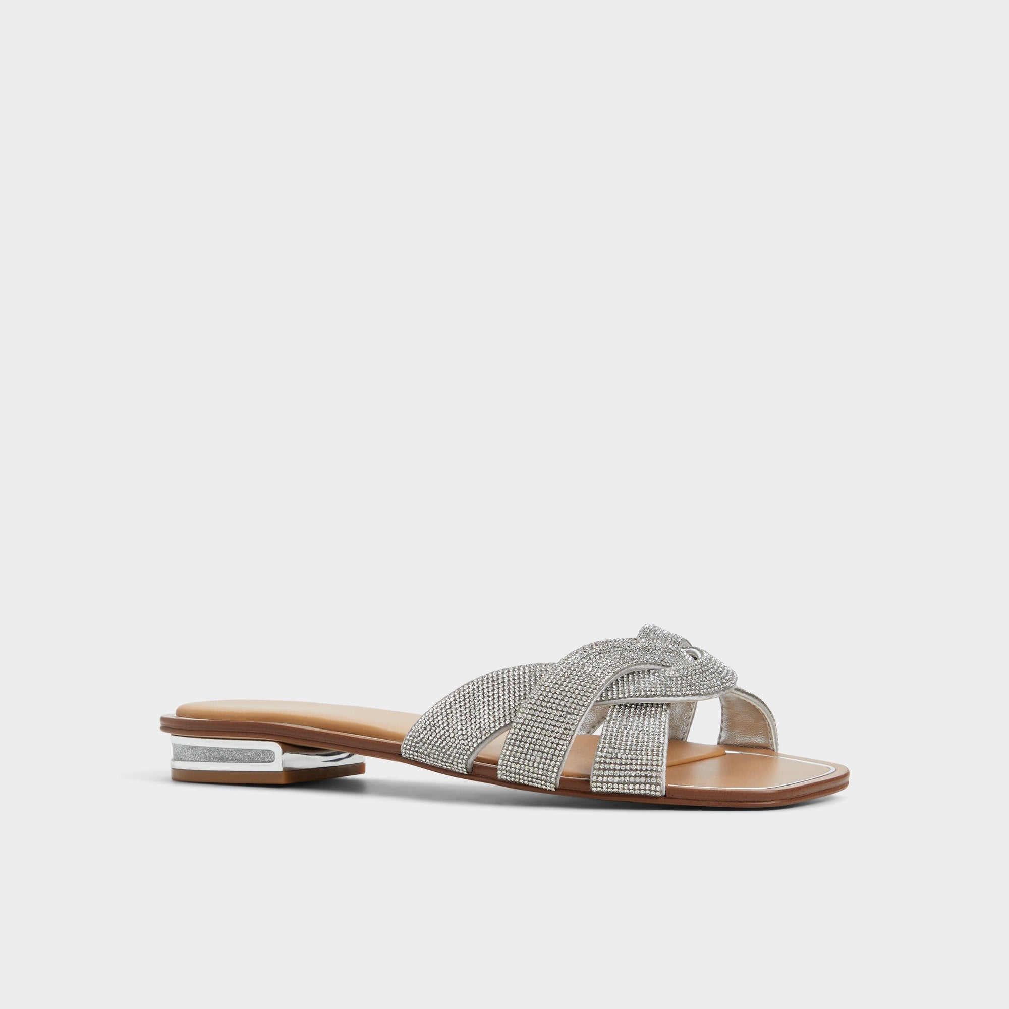 Aldo Ormeley Silver Women's Iridescent metallics - Slide sandal Silver