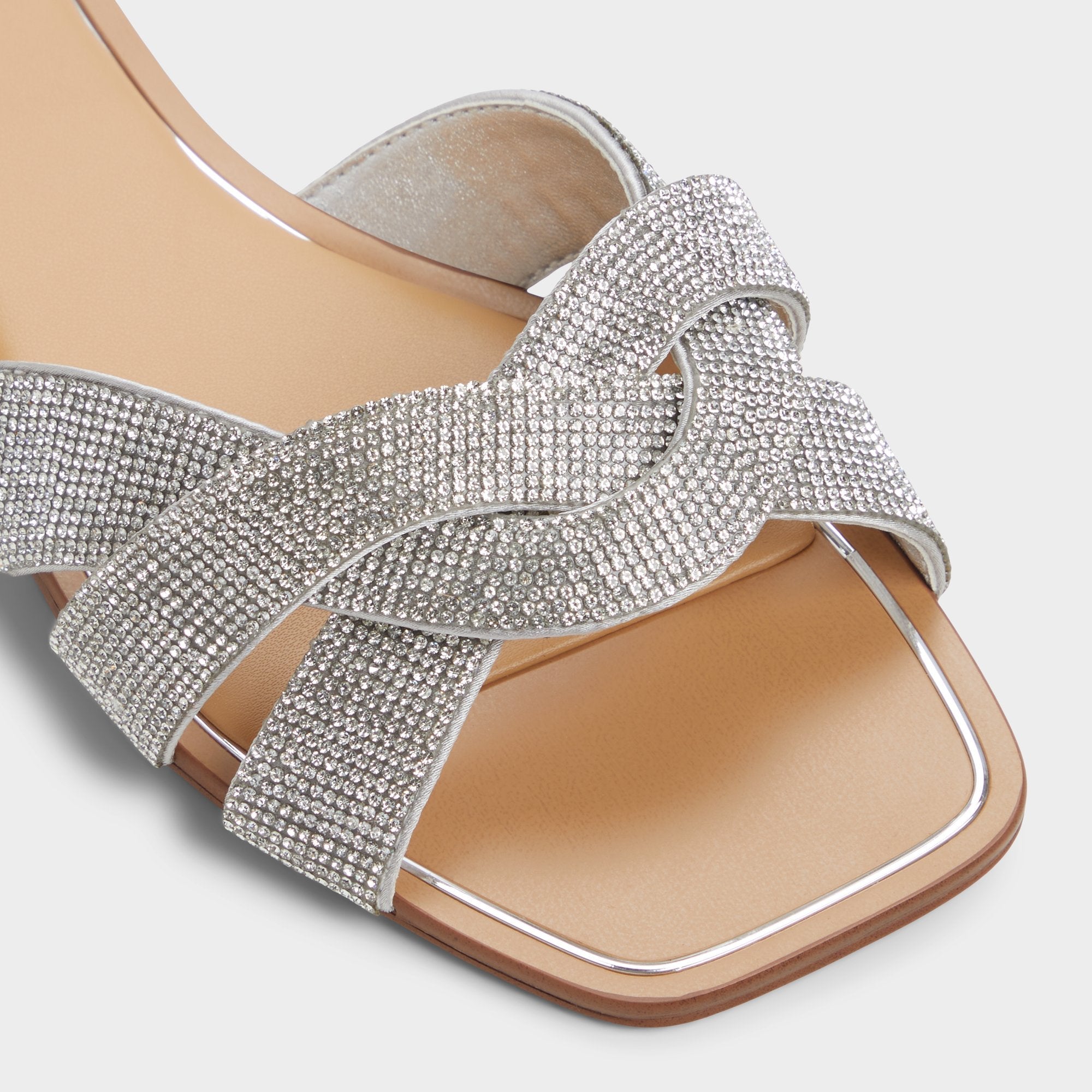 Aldo Ormeley Silver Women's Iridescent metallics - Slide sandal Silver