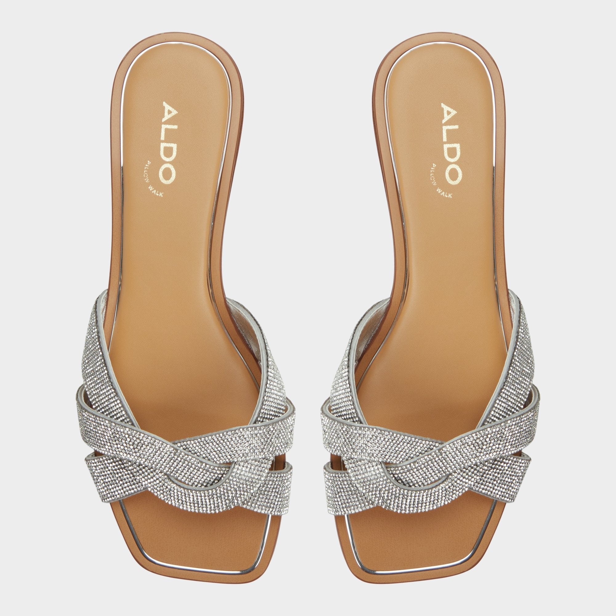 Aldo Ormeley Silver Women's Iridescent metallics - Slide sandal Silver
