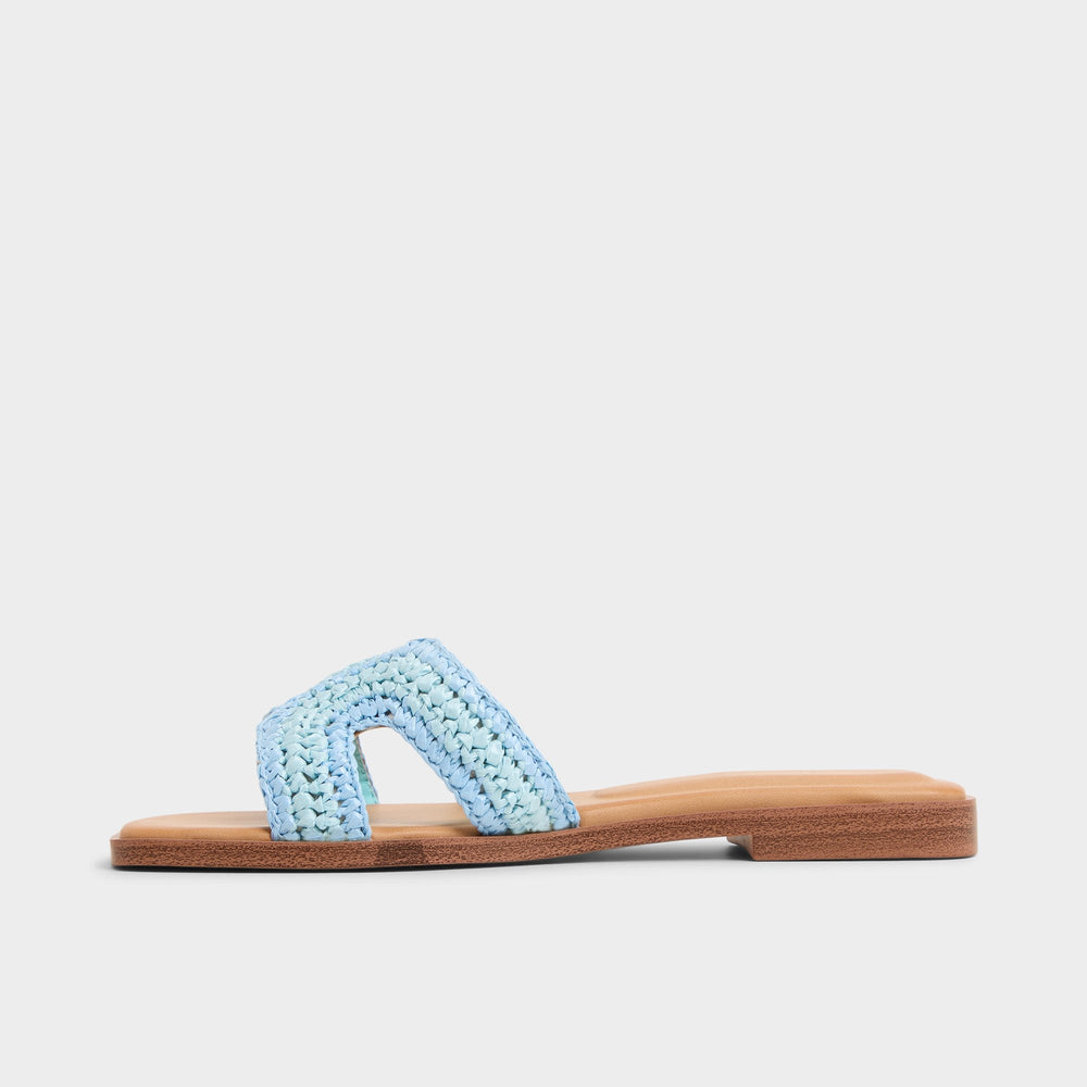 Aldo Itsandal Blue Combo Women's Flats - Slide sandal Blue Combo