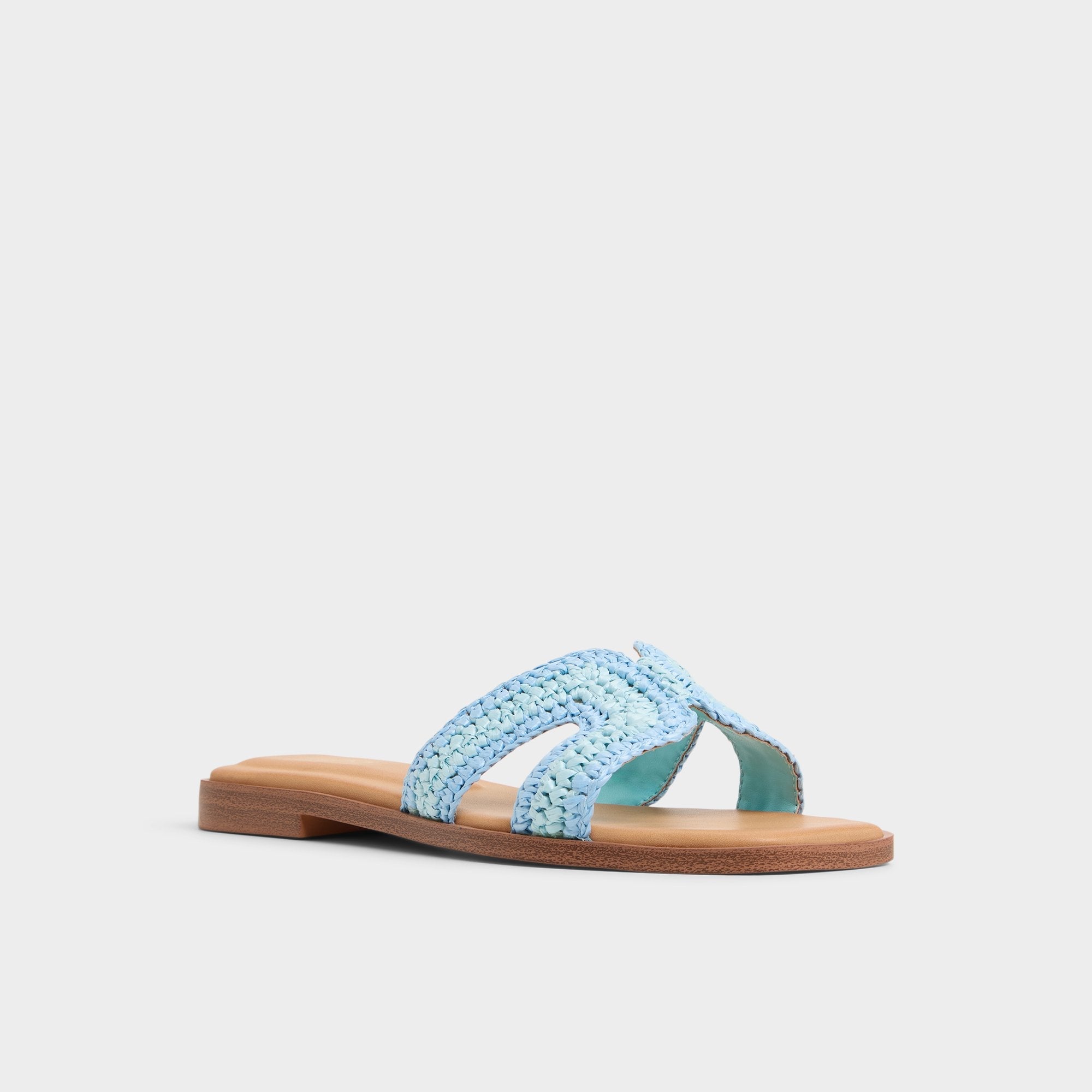 Aldo Itsandal Blue Combo Women's Flats - Slide sandal Blue Combo