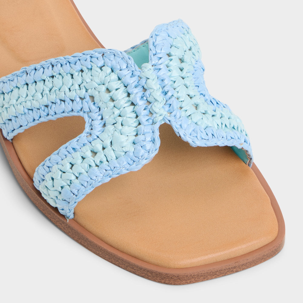Aldo Itsandal Blue Combo Women's Flats - Slide sandal Blue Combo