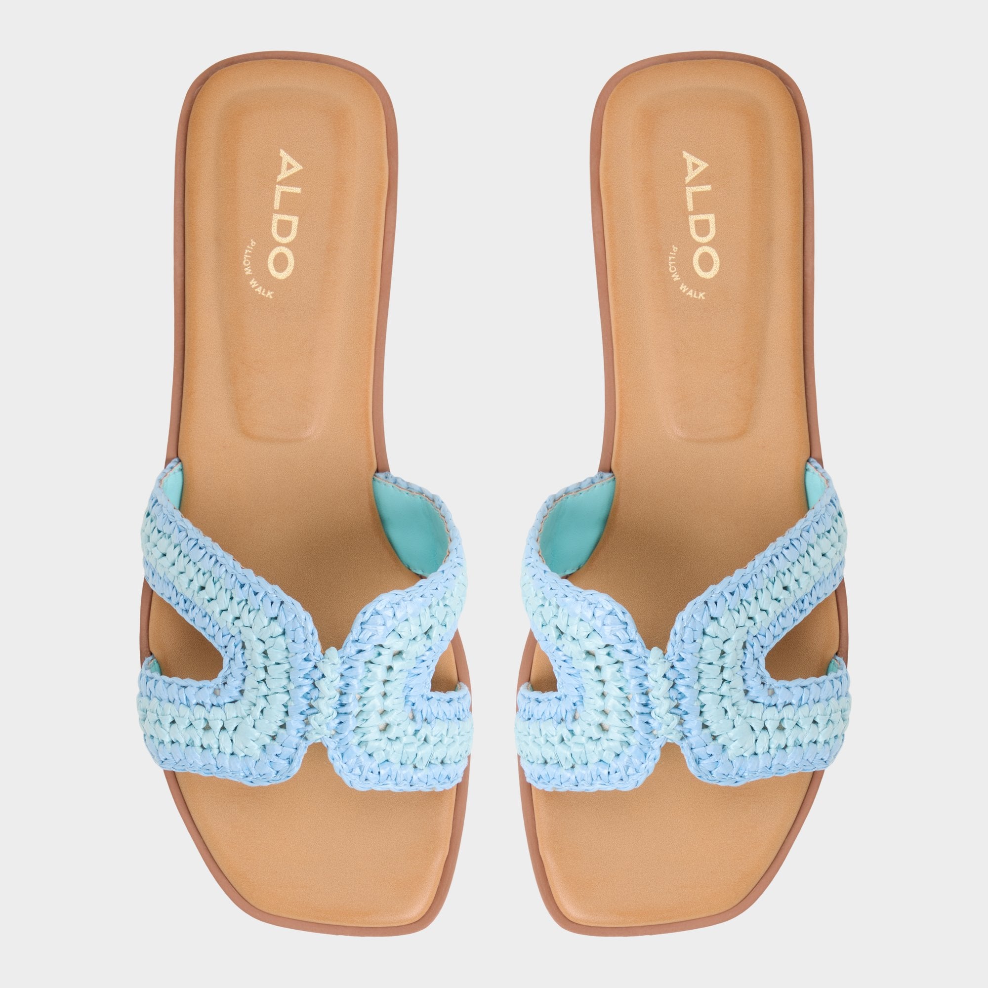 Aldo Itsandal Blue Combo Women's Flats - Slide sandal Blue Combo