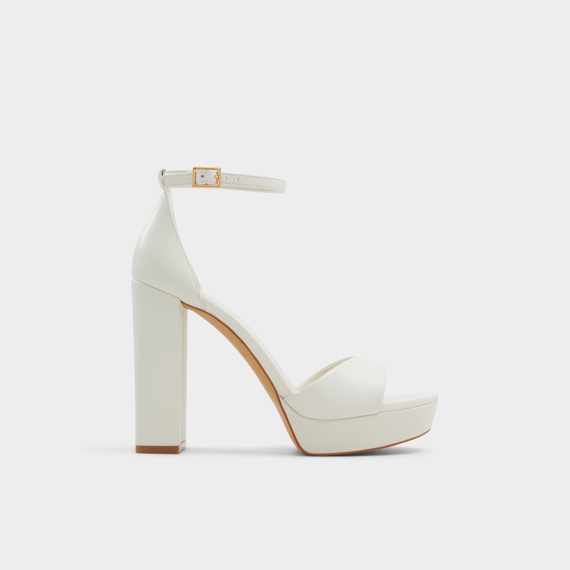 Aldo Enaegyn2.0 White/Bone Women's Platform Shoes - Strappy heeled sandal, Block heel White/bone