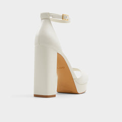 Aldo Enaegyn2.0 White/Bone Women's Platform Shoes - Strappy heeled sandal, Block heel White/bone