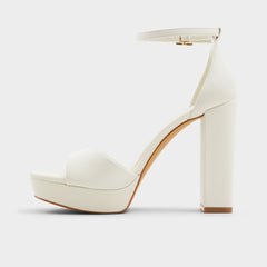Aldo Enaegyn2.0 White/Bone Women's Platform Shoes - Strappy heeled sandal, Block heel White/bone