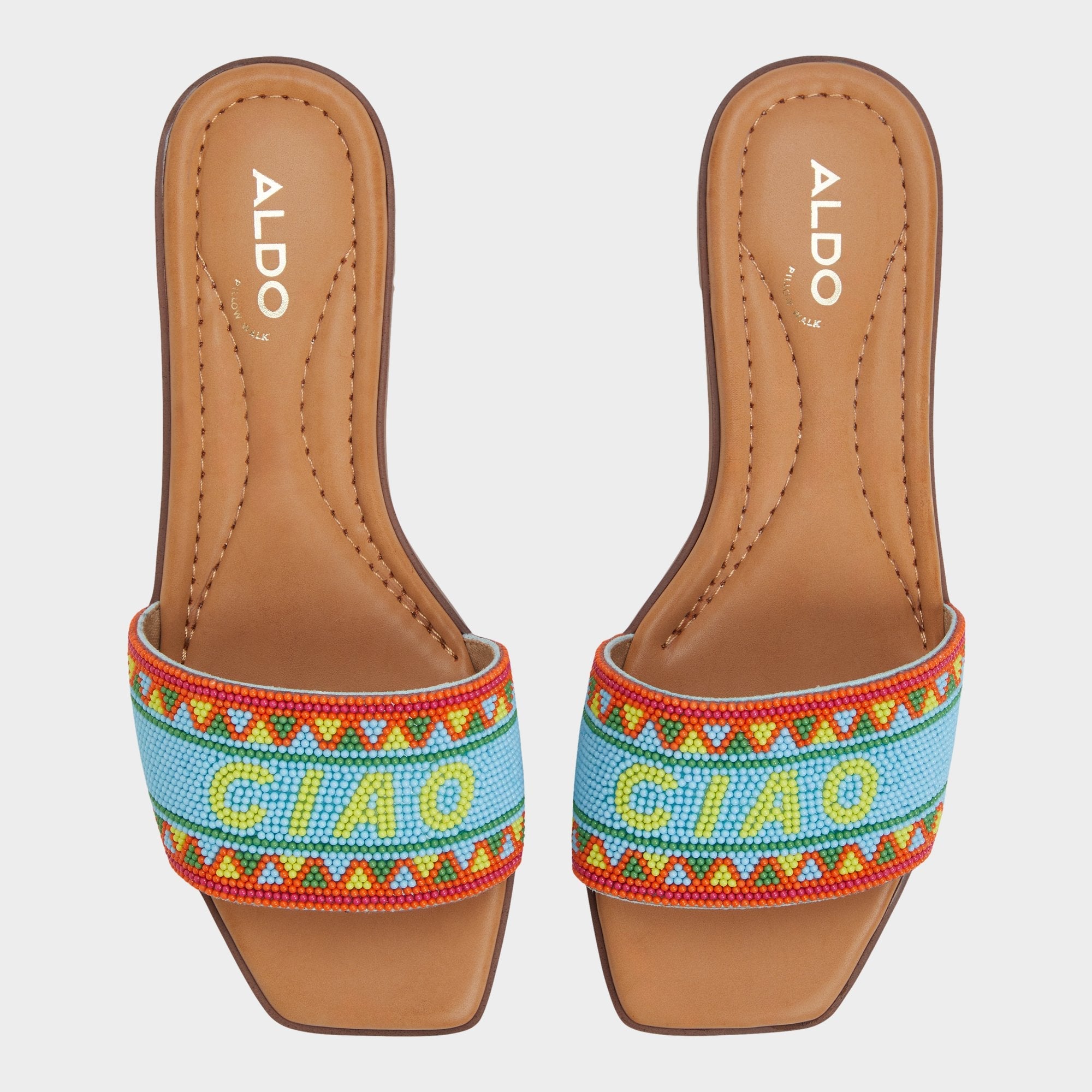 Aldo Seavacay Bright Multi Women's Flats - Slide sandal Bright Multi