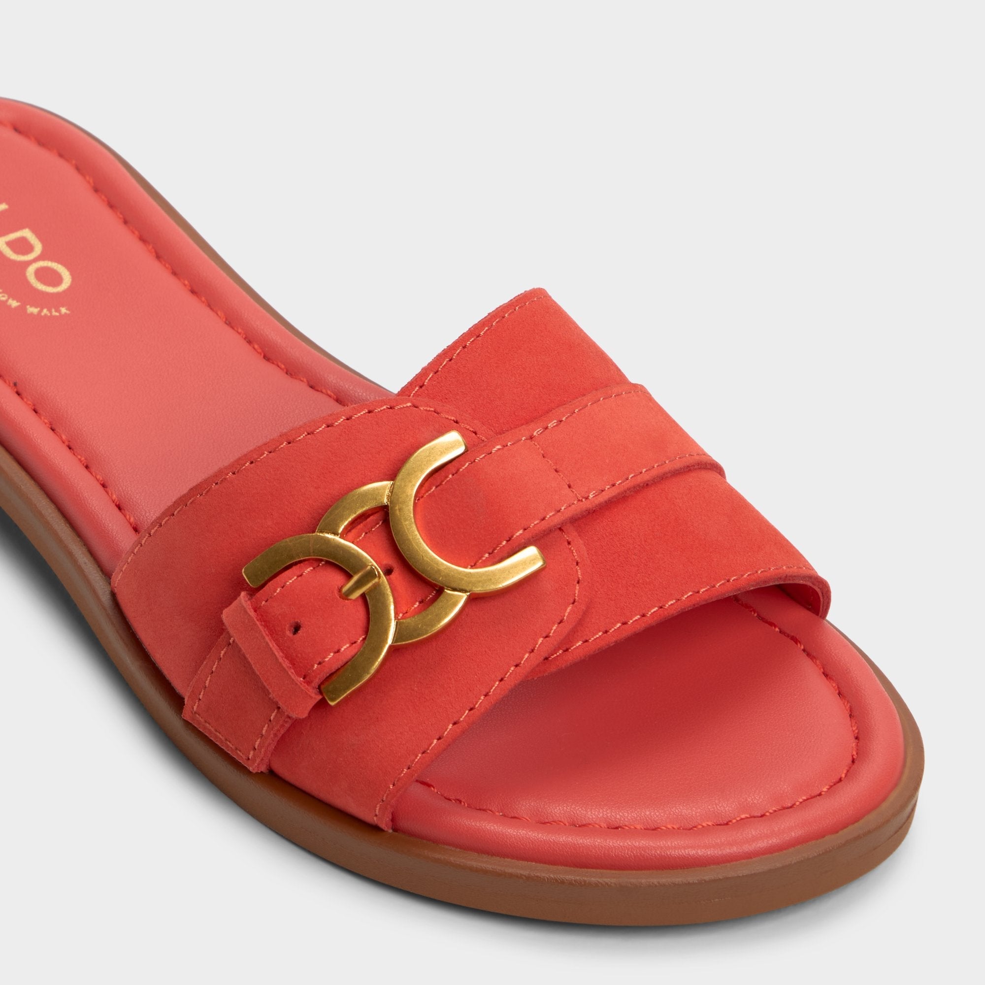 Aldo Dallaedar Medium Red Women's Flats - Slide sandal Medium Red
