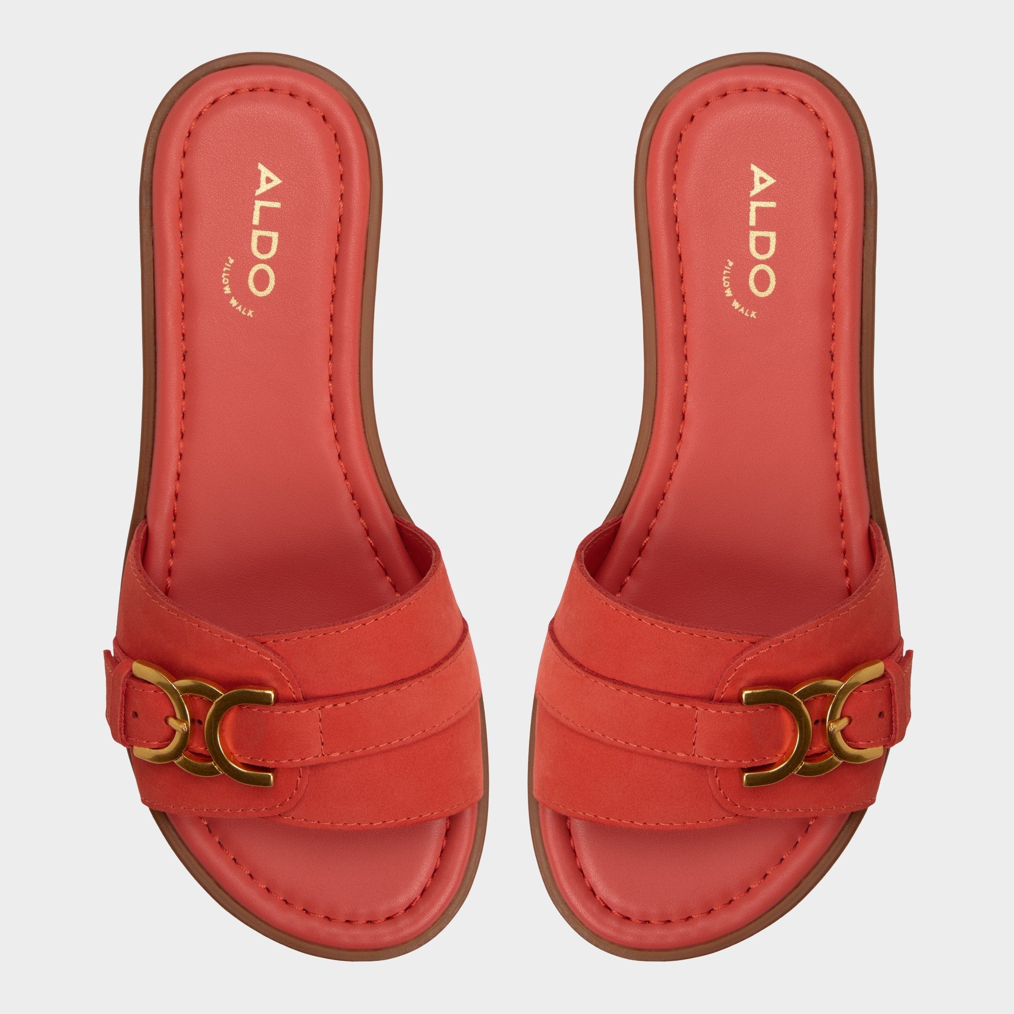 Aldo Dallaedar Medium Red Women's Flats - Slide sandal Medium Red