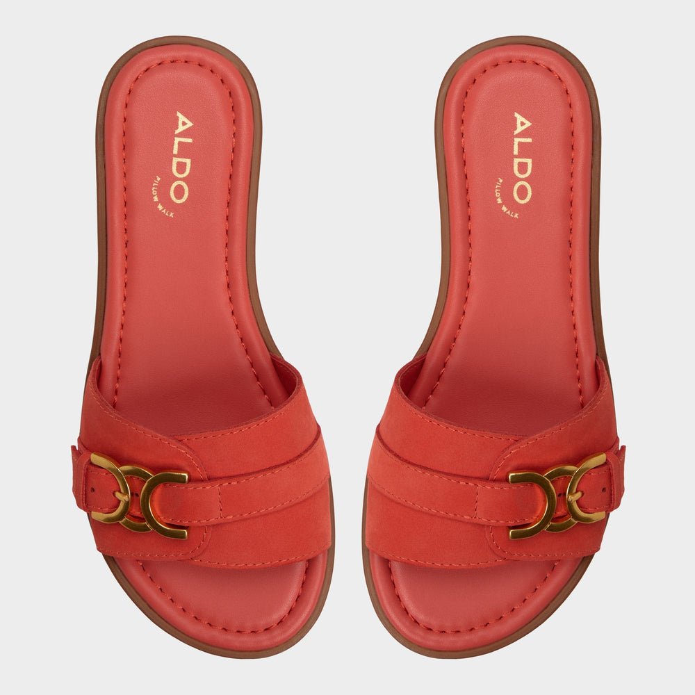Aldo Dallaedar Medium Red Women's Flats - Slide sandal Medium Red
