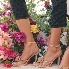 Aldo Wildblossom Sand Women's Heeled sandals - Strappy heeled sandal, Stiletto heel Sand
