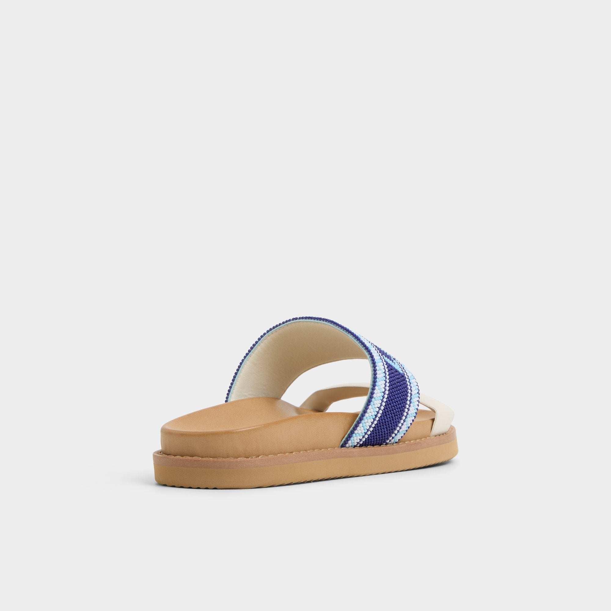 Aldo Beachvacay White/Blue Women's Footbed sandals - Slide sandal, Footbed sandal White/Blue