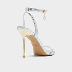 Aldo Maristou Silver Women's Strappy sandals - Strappy heeled sandal Silver