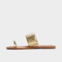 Aldo Beachwalk Gold Women's Iridescent metallics - Slide sandal Gold