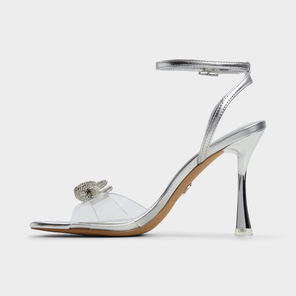 Aldo Ozley Silver Women's Strappy Heels - Strappy heeled sandal Silver
