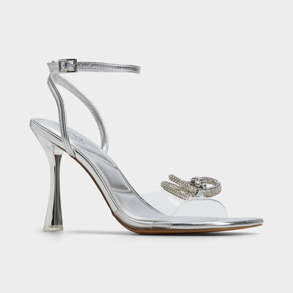 Aldo Ozley Silver Women's Strappy Heels - Strappy heeled sandal Silver