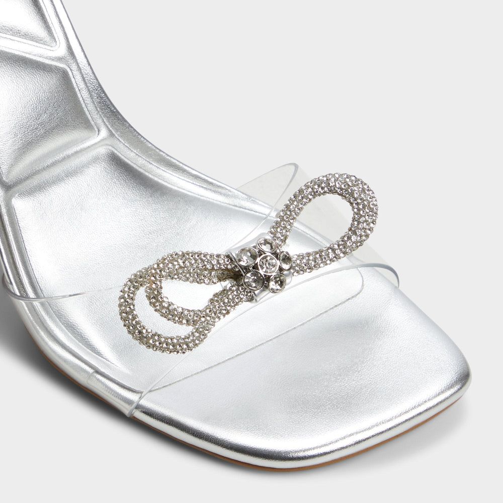 Aldo Ozley Silver Women's Strappy Heels - Strappy heeled sandal Silver