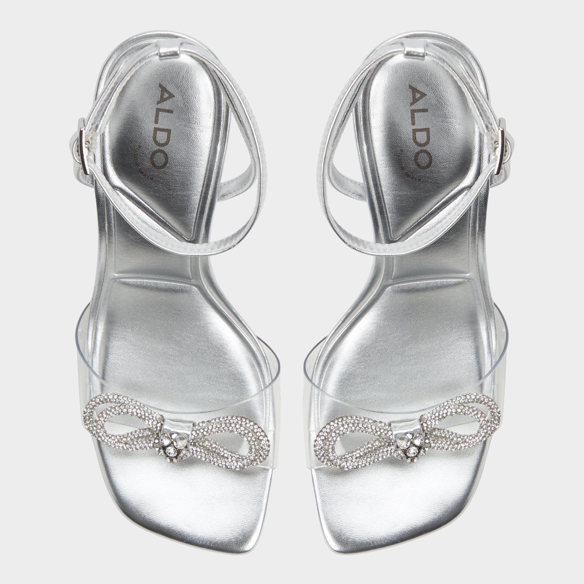 Aldo Ozley Silver Women's Strappy Heels - Strappy heeled sandal Silver