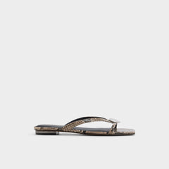 Aldo Iliria White/Black Women's Flats - Slide sandal White/black