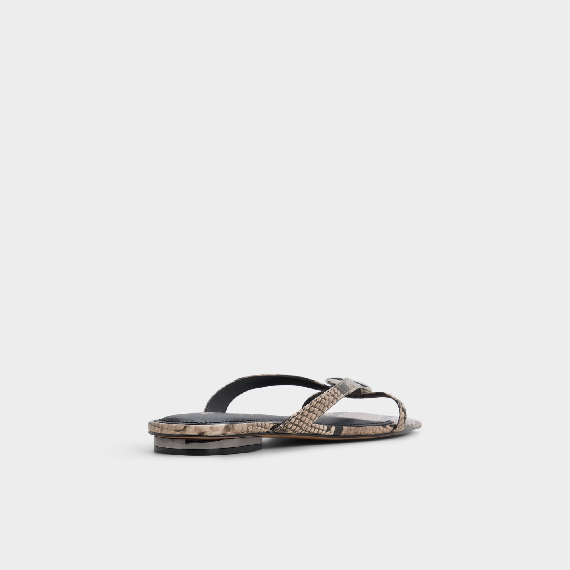 Aldo Iliria White/Black Women's Flats - Slide sandal White/black