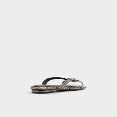 Aldo Iliria White/Black Women's Flats - Slide sandal White/black