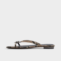 Aldo Iliria White/Black Women's Flats - Slide sandal White/black