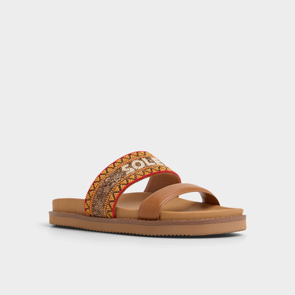 Aldo Beachvacay Brown Multi Women's Footbed sandals -  Brown multi