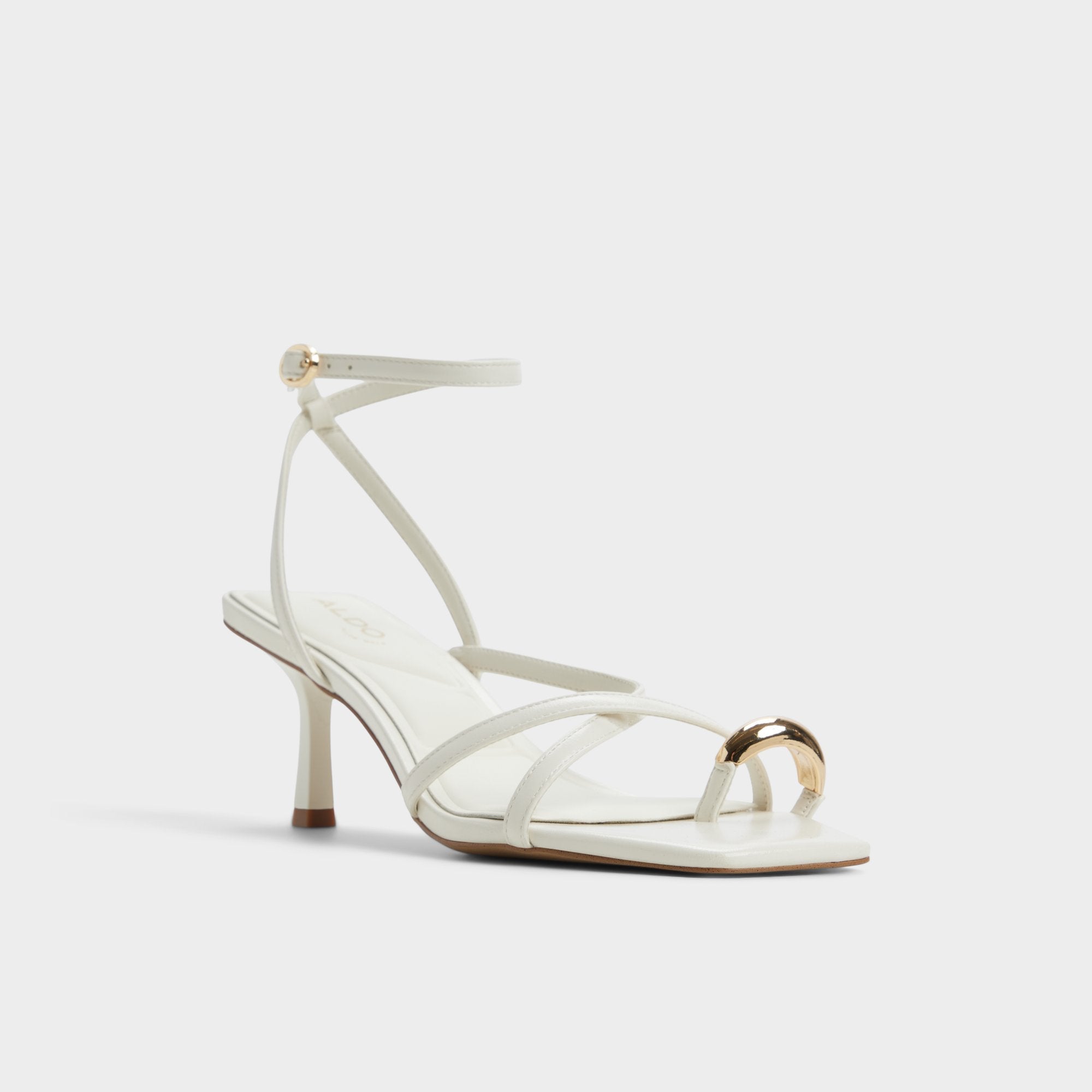 Aldo Elodiah White/Bone Women's Travel essentials - Strappy heeled sandal, Stiletto heel White/bone