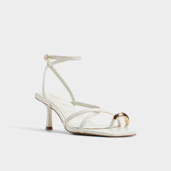Aldo Elodiah White/Bone Women's Travel essentials - Strappy heeled sandal, Stiletto heel White/bone