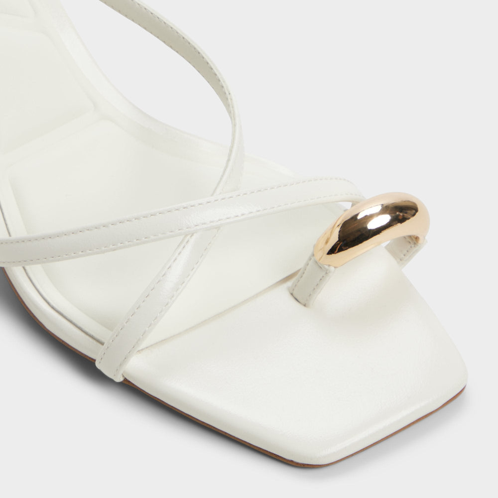 Aldo Elodiah White/Bone Women's Travel essentials - Strappy heeled sandal, Stiletto heel White/bone