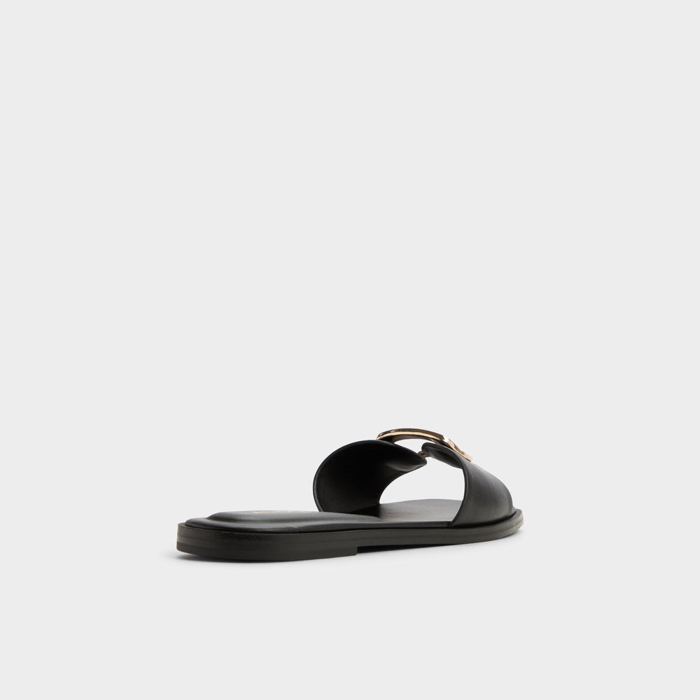 Aldo Tidella Black Women's Flats - Slide sandal Black