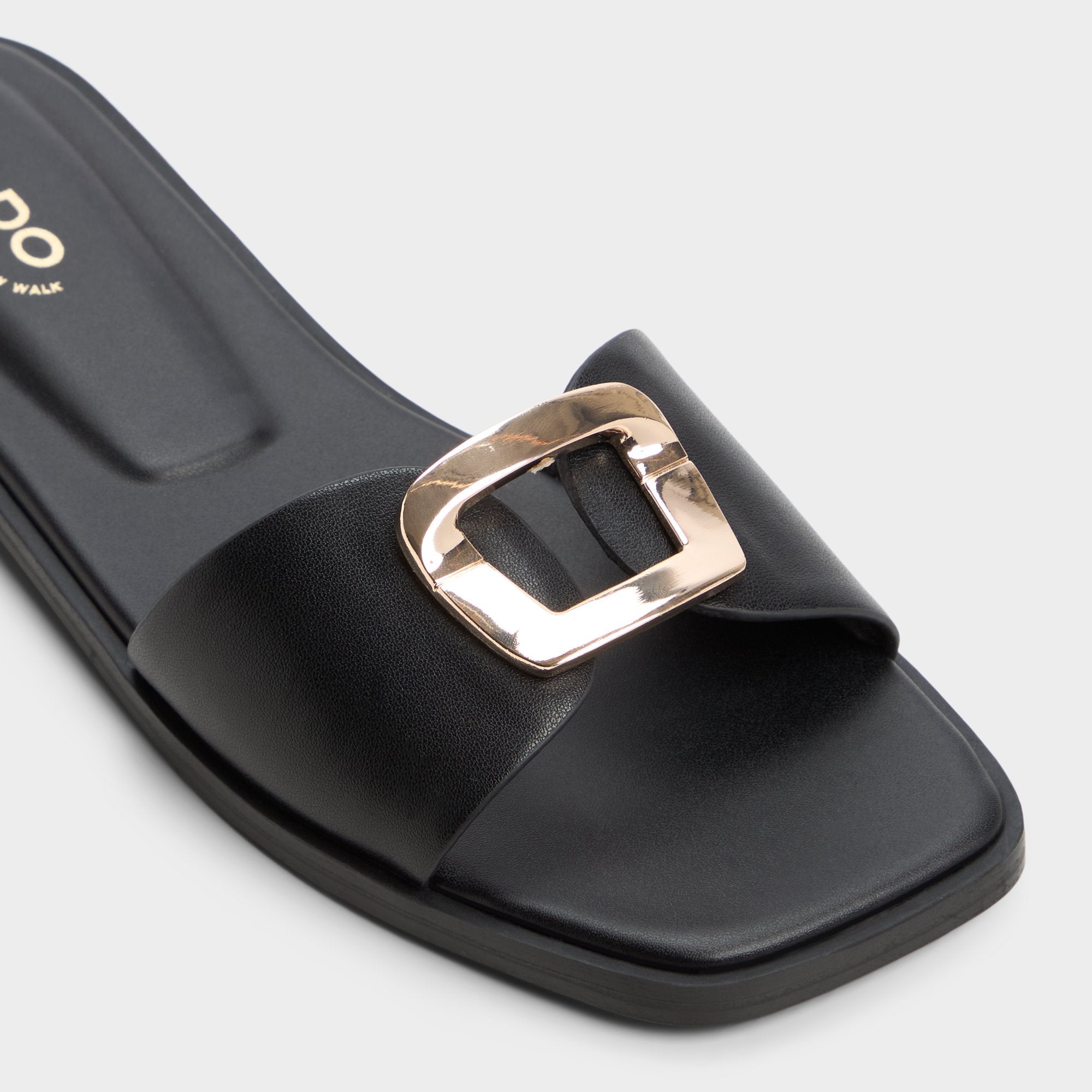 Aldo Tidella Black Women's Flats - Slide sandal Black