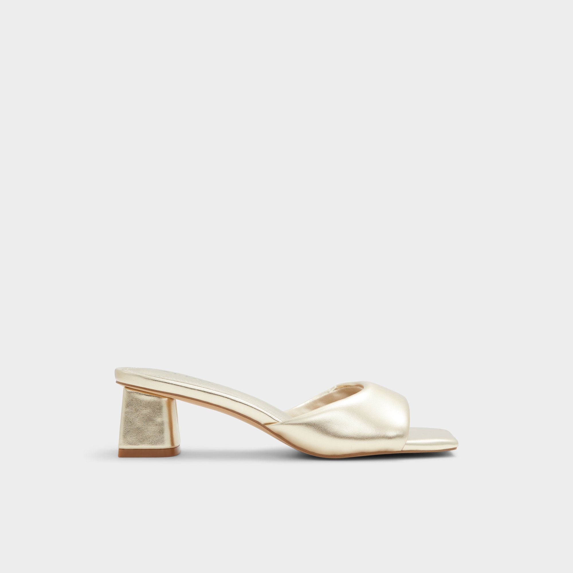 Aldo Aneka Gold Women's Heeled mules - Heeled mule, Block heel Gold