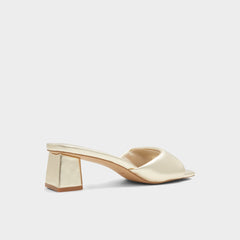Aldo Aneka Gold Women's Heeled mules - Heeled mule, Block heel Gold