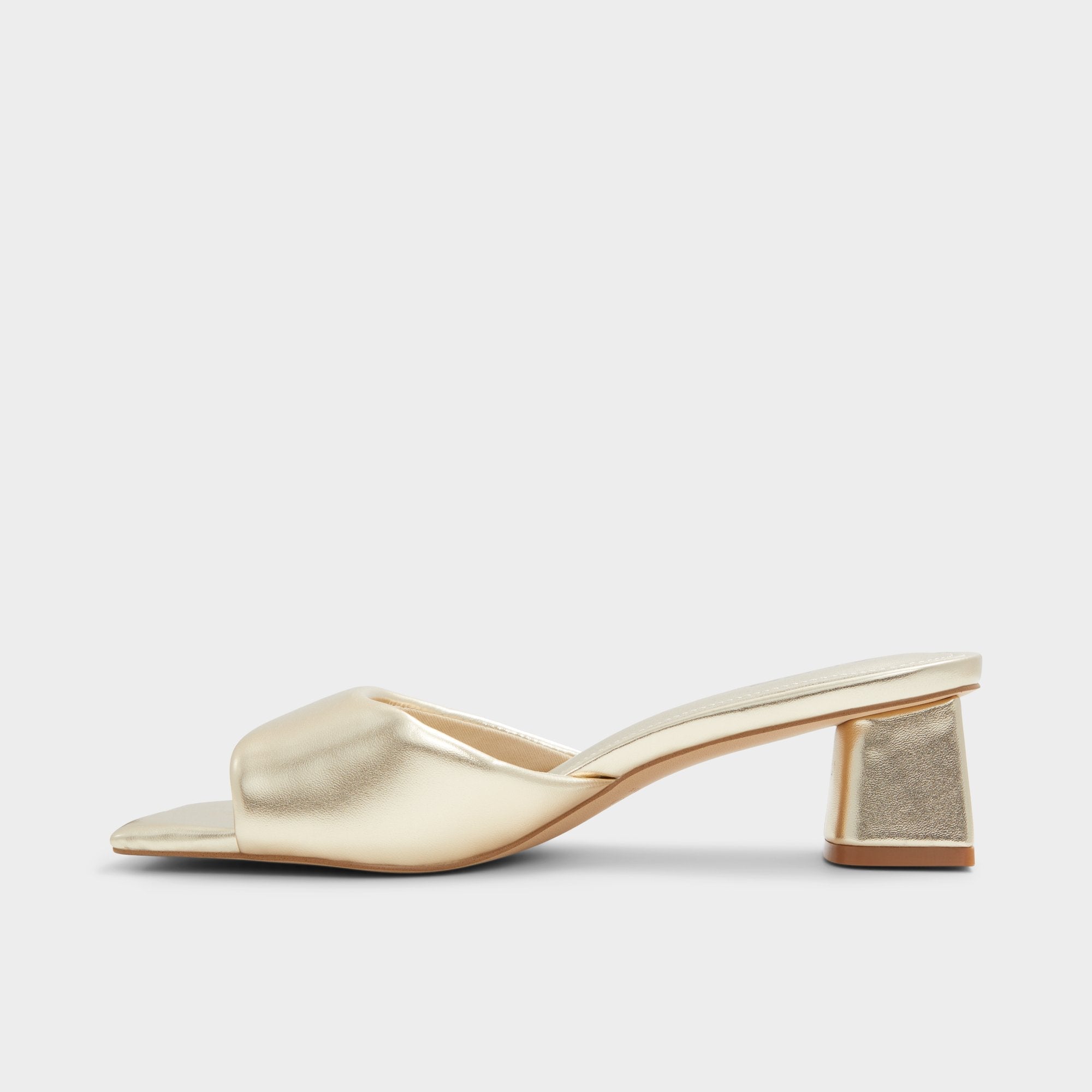 Aldo Aneka Gold Women's Heeled mules - Heeled mule, Block heel Gold