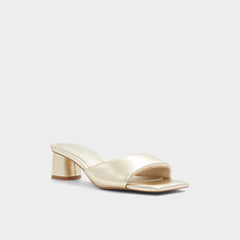 Aldo Aneka Gold Women's Heeled mules - Heeled mule, Block heel Gold