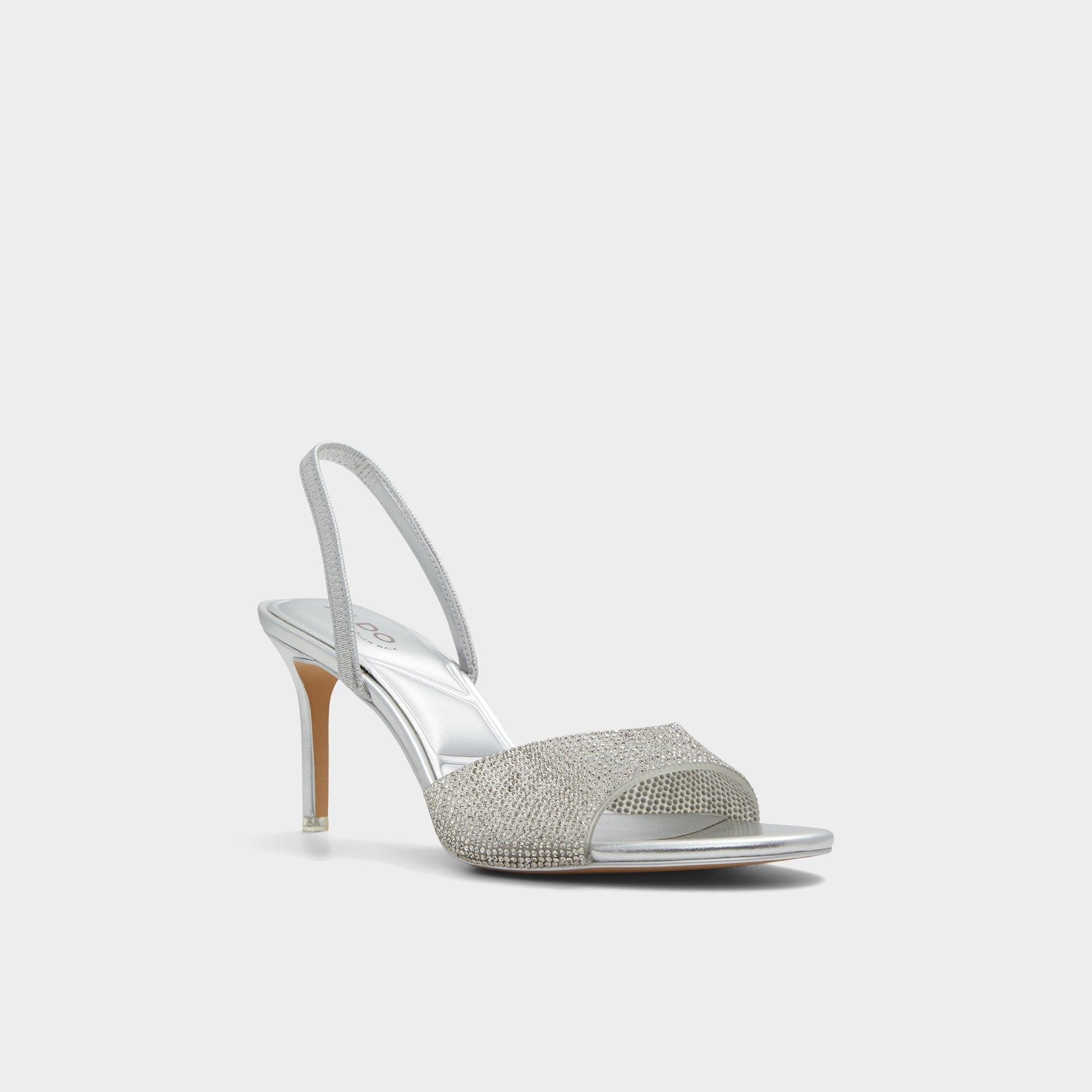 Aldo Aitana in Silver - Strappy heeled sandal, Stiletto heel Silver