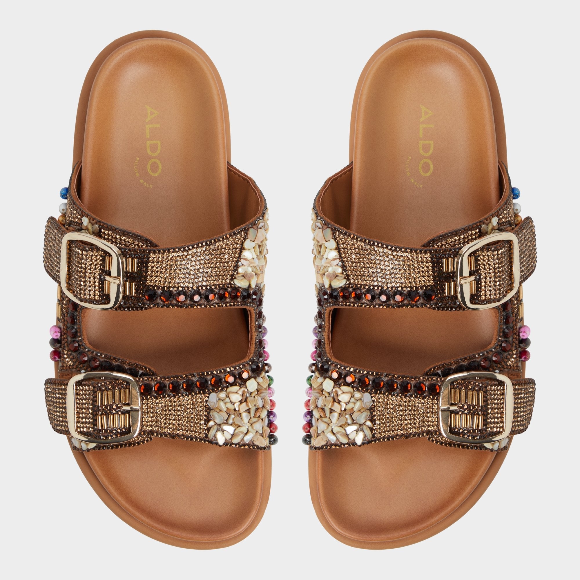 Aldo Bohochic Open Brown Women's Footbed sandals - Footbed sandal Open Brown